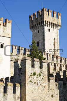 Ancient castle in Sirmione, on Garda Lake, Italy