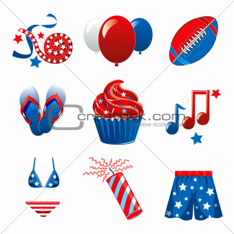 July 4th Party Icons