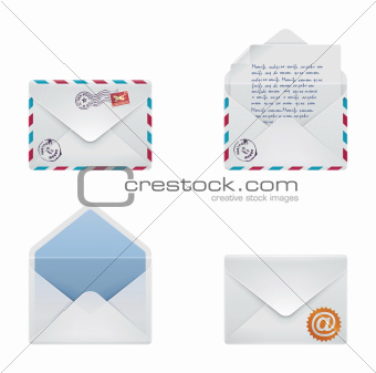 Vector envelope icon set