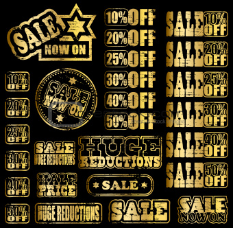 Gold sale rubber stamp