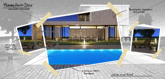 Modern house with pool project