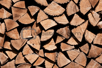 Chopped fire wood