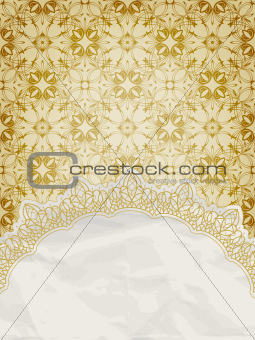 vector lacy napkin on floral background
