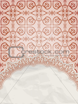 vector lecy napkin on floral background