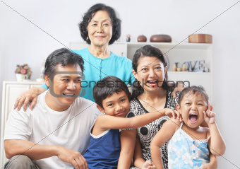 Family portrait with grandmother