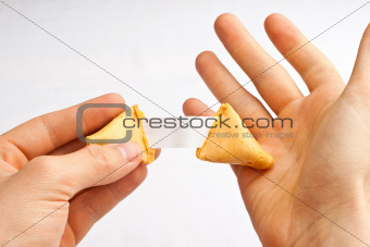 Hand gesture reaction as blank fortune is discovered