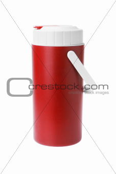 Red Plastic flask