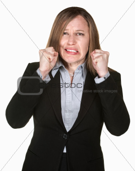 Woman With Clenched FIsts