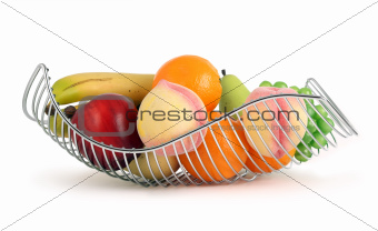 Colorful fruit basket
