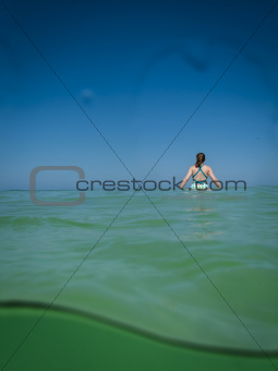 Young Woman in Gulf Waters