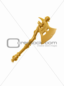 golden fantasy axe