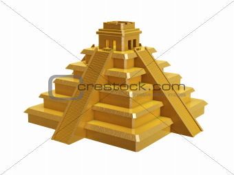 golden mayan pyramid