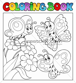 Coloring book with butterflies 3
