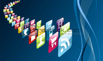 Global mobile phone apps icons