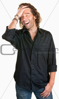 Attractive Man Laughing