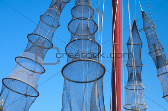fishing nets hanging to dry