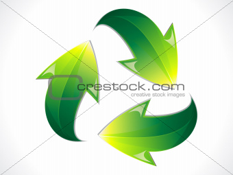 abstract shiny eco recycle icon