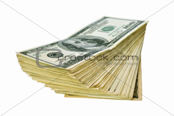 heap of 100 dollar banknotes 