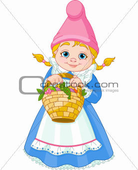 Garden Gnome with basket
