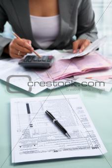Tax form and accountant