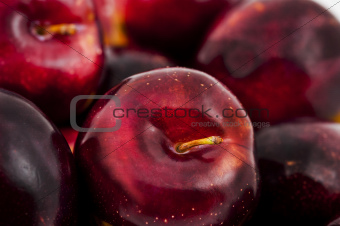 close-up fresh delicious plum