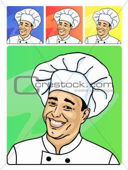 Smiling face of cook