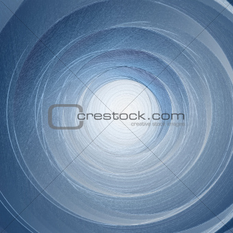 Rotation. Abstract blue background.