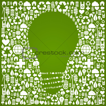 Eco green world ideas background