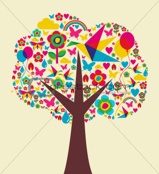 Spring time tree background