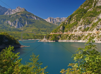 River as a fjord in Montenegro