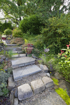 Tile Garden Stair Steps
