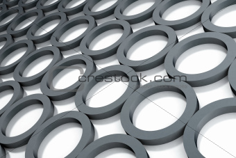 Abstract dark grey circles on a white background