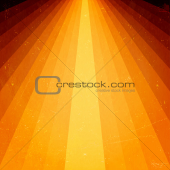 Golden light beams with grunge elements
