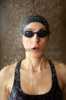 woman with goggles