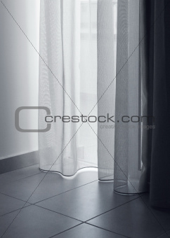 Thin curtains soft light
