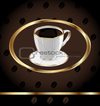 Vintage background for wrapping coffee, coffee bean texture