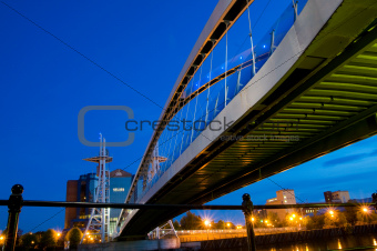  under the millennium bridge Manchester