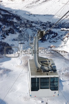 mountain resort cable car