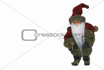 Santa Claus with ski - front - right side