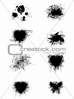 Grunge white background, abstract vector illustration