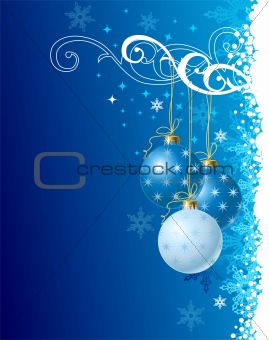 blue christmas background / vector illustration