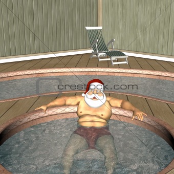 Santa Hot Tub 1