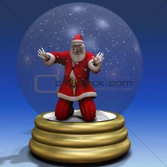 Santa Trapped in Snow Globe 3