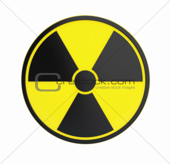 radioactivity sing  on a white background