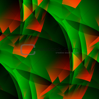 Green-fiery abstract.