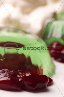 Jelly with jam and sour cream