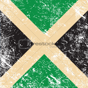Jamaica retro flag