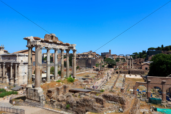 Roman forum ruins