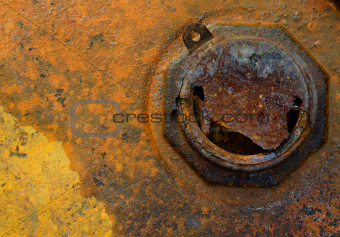 Old rusty lid