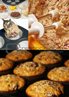 preparation of muffins